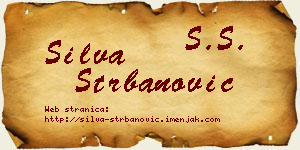 Silva Štrbanović vizit kartica